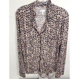 Pleion Nordtrom Rack Animal Print Top Small‎ classic elegant dress rayon blend